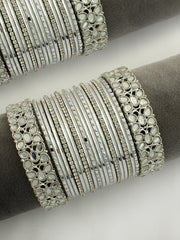 Pravya Bangle Set / Stack-Silver