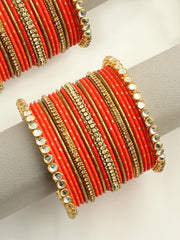 Ruchika Bangle Set / Stack -Orange