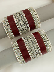 Mishti Bridal Choora Bangle Set-Marron