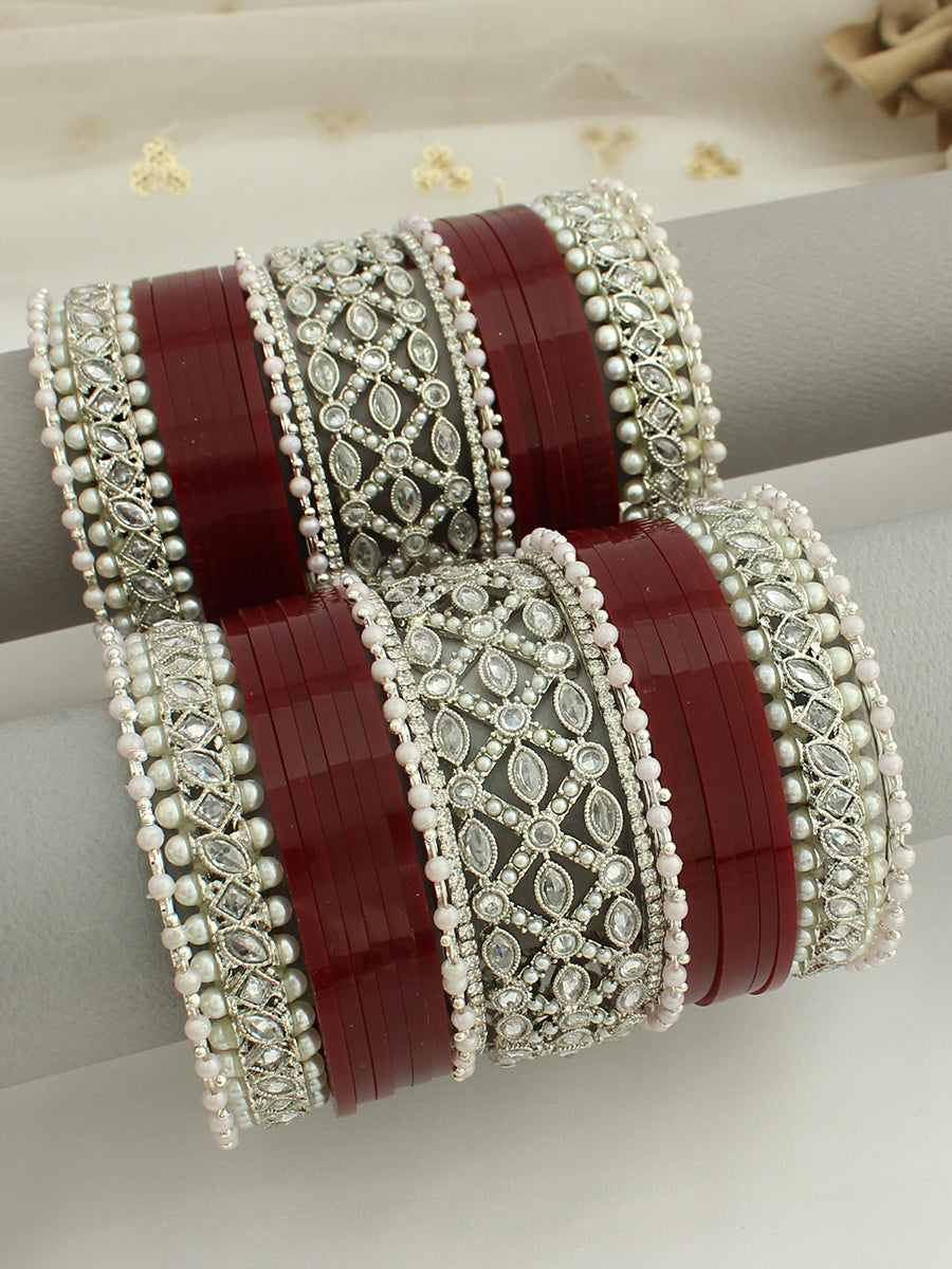 Mishti Bridal Choora Bangle Set-Marron