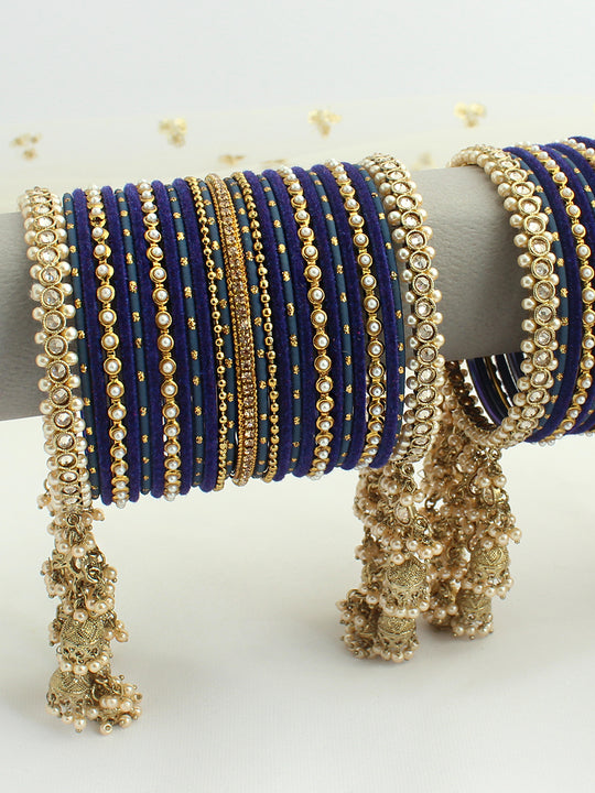 Shikha Bangle Set / Stack -Blue