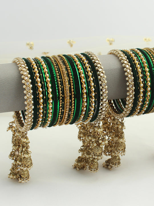 Shikha Bangle Set / Stack -Green