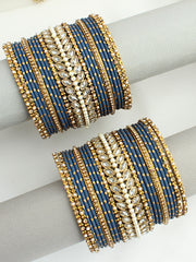 Garvita Bangle Set / Stack-Blue