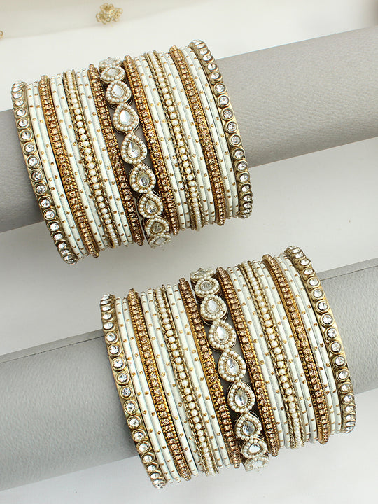 Itisha Bangle Set / Stack -white