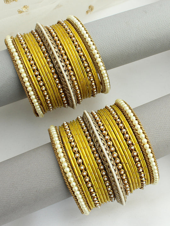 Sania Bangle Set / Stack-Yellow