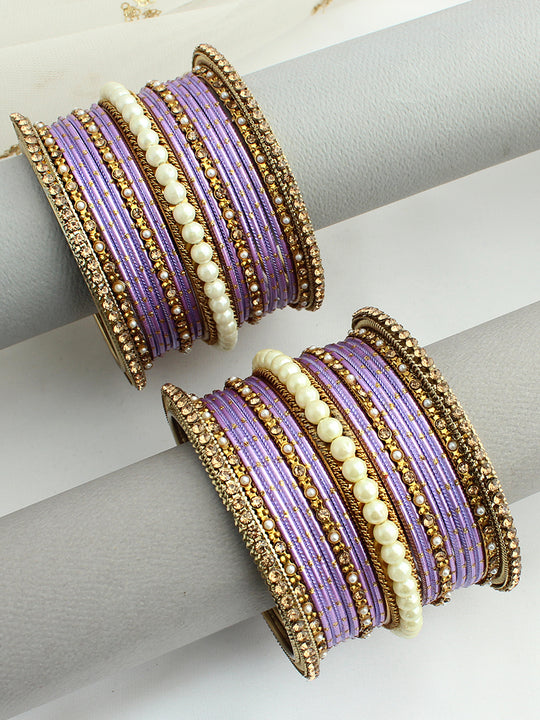 Feriha Bangle Set / Stack-Lavender