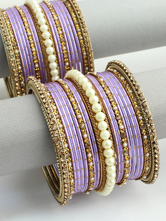 Feriha Bangle Set / Stack-Lavender