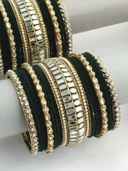 Mihika Bangle Set Stack-Green