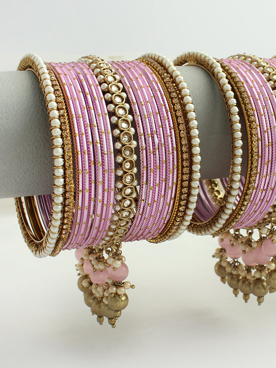 Lubna Bangle set / Stack-pastel Pink