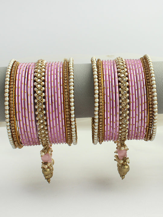 Lubna Bangle set / Stack-pastel Pink