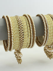 Raina Bangle Set / Stack-Ivory