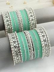 Sofia Bangle Set / Stack-Mint Green