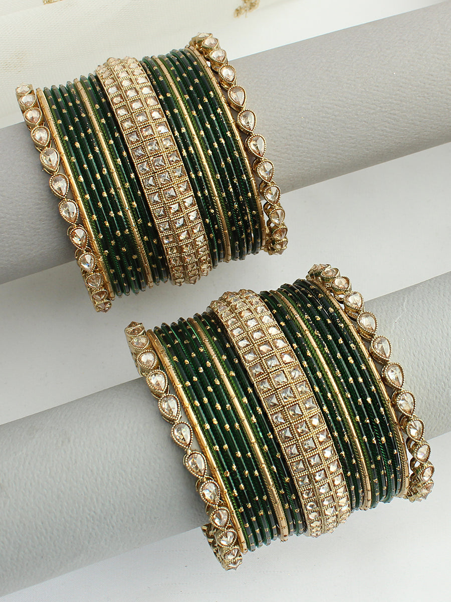 Pragya Bangle Set / Stack-Green