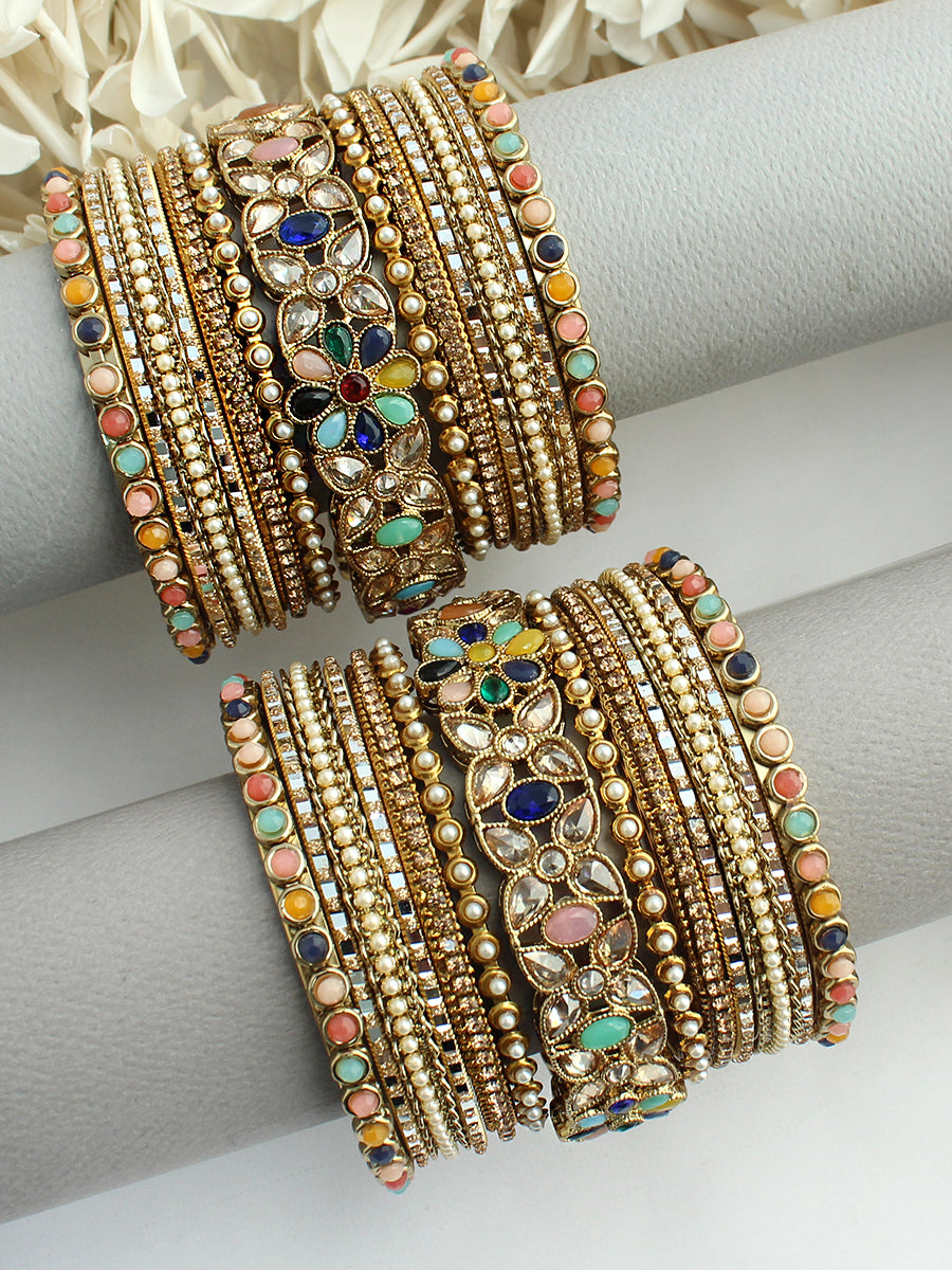 Archita Bangle Set / Stack-Multicolor