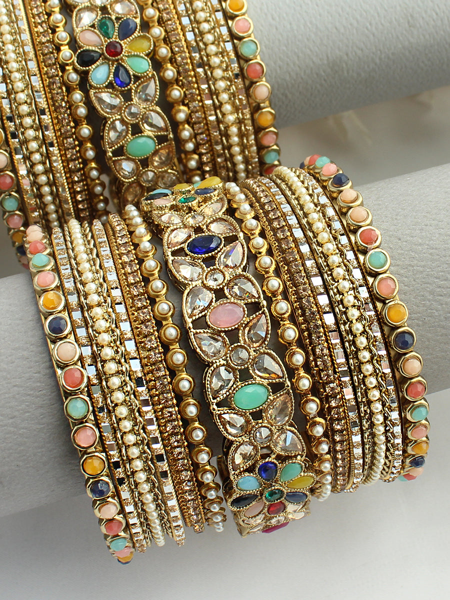 Archita Bangle Set / Stack-Multicolor