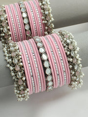 Liza Bangle Set / Stack-Pastel Pink