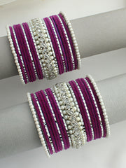 Rasha Bangle Set / Stack-Purple