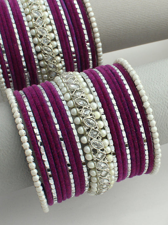 Rasha Bangle Set / Stack-Purple