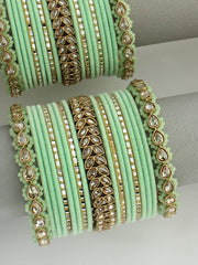 Sayali Bangle Set / Stack-Mint Green