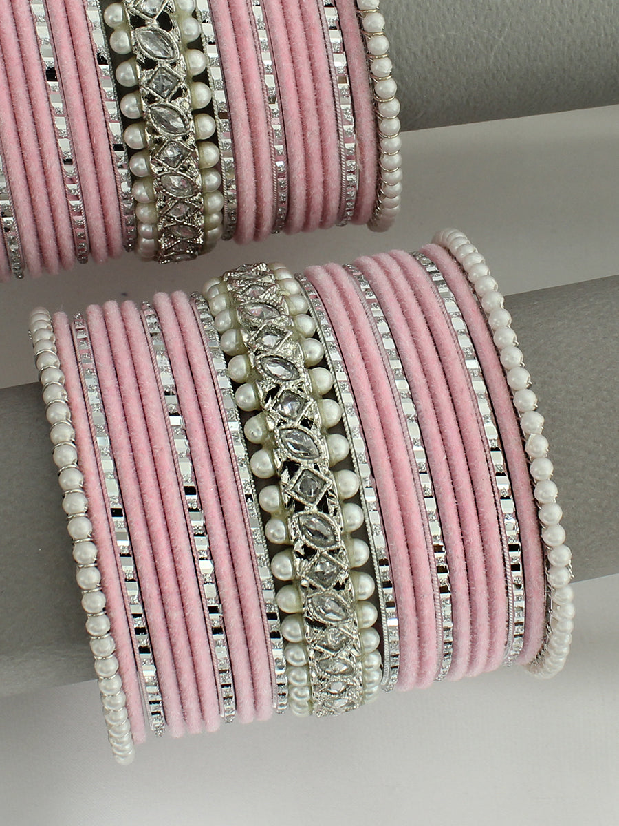 Rasha Bangle Set / Stack-Pastel Pink