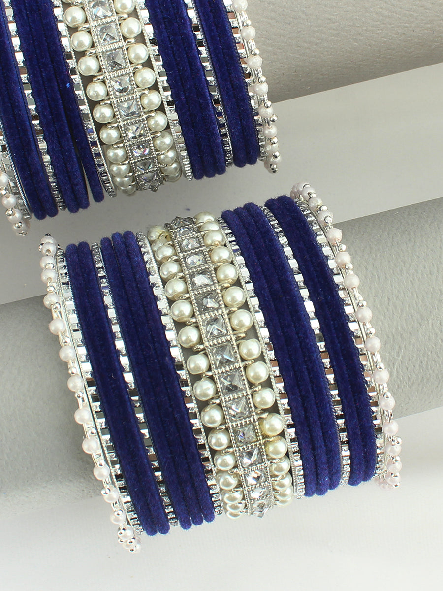 Amara Bangle Set / Stack-Blue