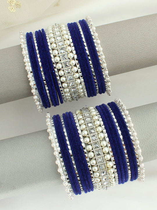 Amara Bangle Set / Stack-Blue