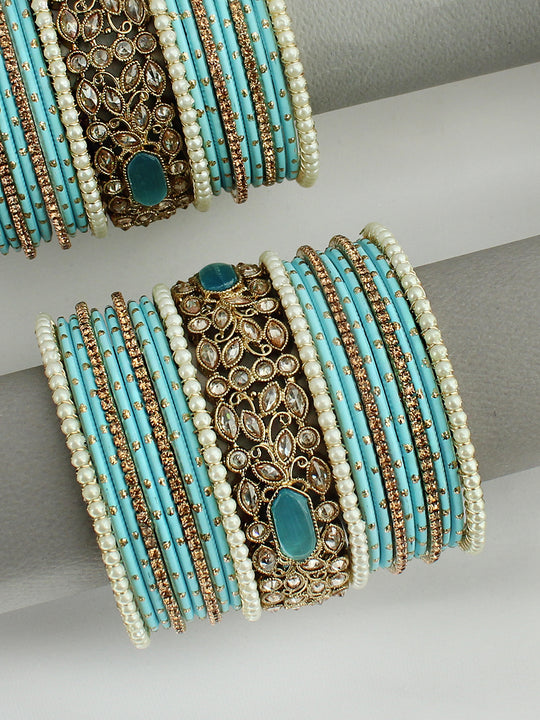 Shamita Bangle Set / Stack - Turquoise