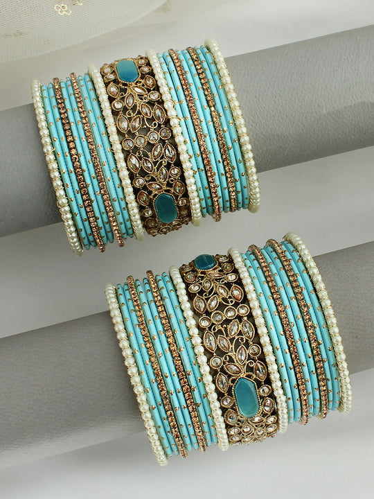 Shamita Bangle Set / Stack - Turquoise