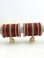 Himangi Bangle Set / Stack-Maroon