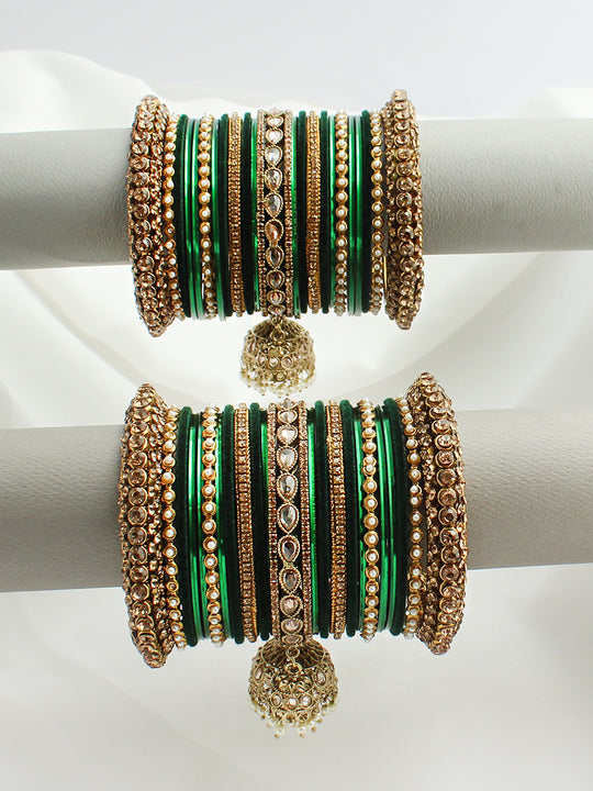 Areeka Bangle Set-Green