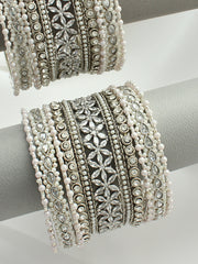 Yukti Bangle Set / Stack-Silver