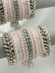 Raysha Bangle Set / Stack-Pastel Pink