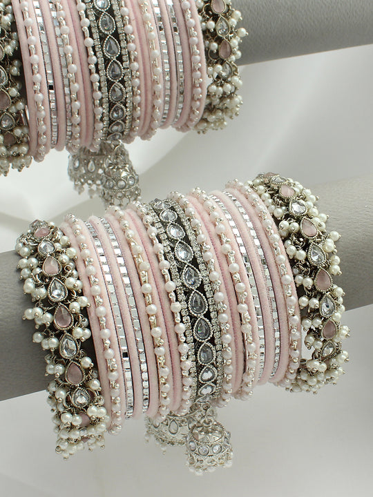 Raysha Bangle Set / Stack-Pastel Pink