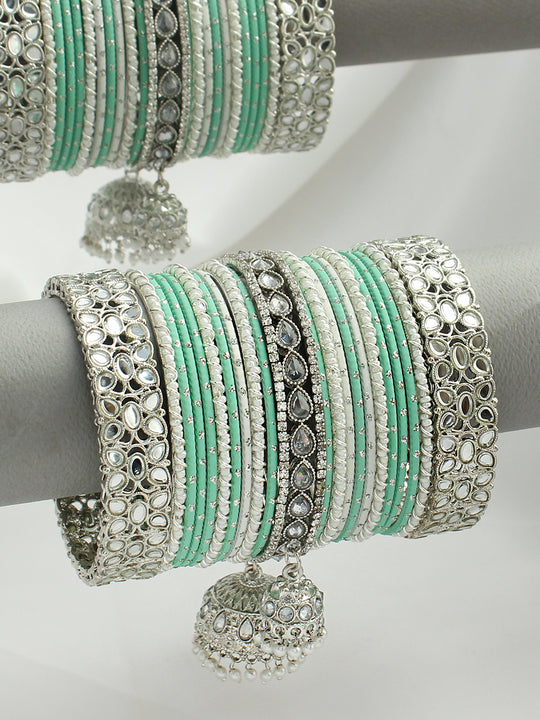 kiansha Bangle Set / Stack-Mint Green