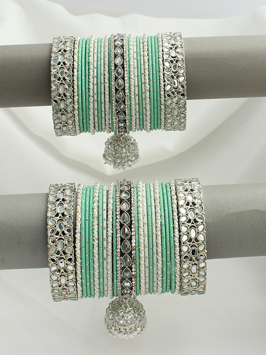 kiansha Bangle Set / Stack-Mint Green