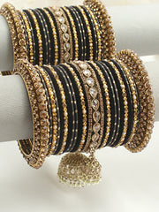 Tavisha Bangle Set-black