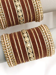 Ruhi Bangle Set / Stack-Brown