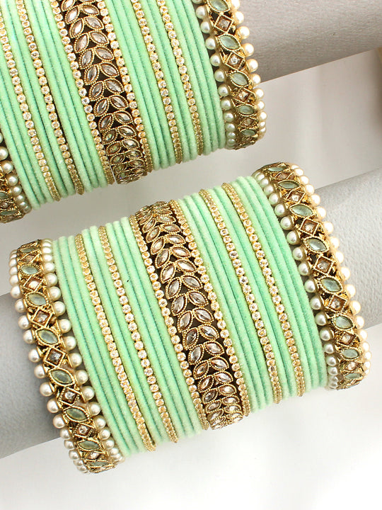 Pankti Bangle Set / Stack-Mint Green