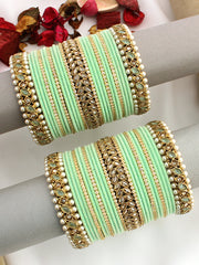 Pankti Bangle Set / Stack-Mint Green