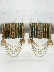 Ekanshi Bangle Set / Stack-Green