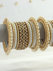 Dishani Bangle Set / Stack-White