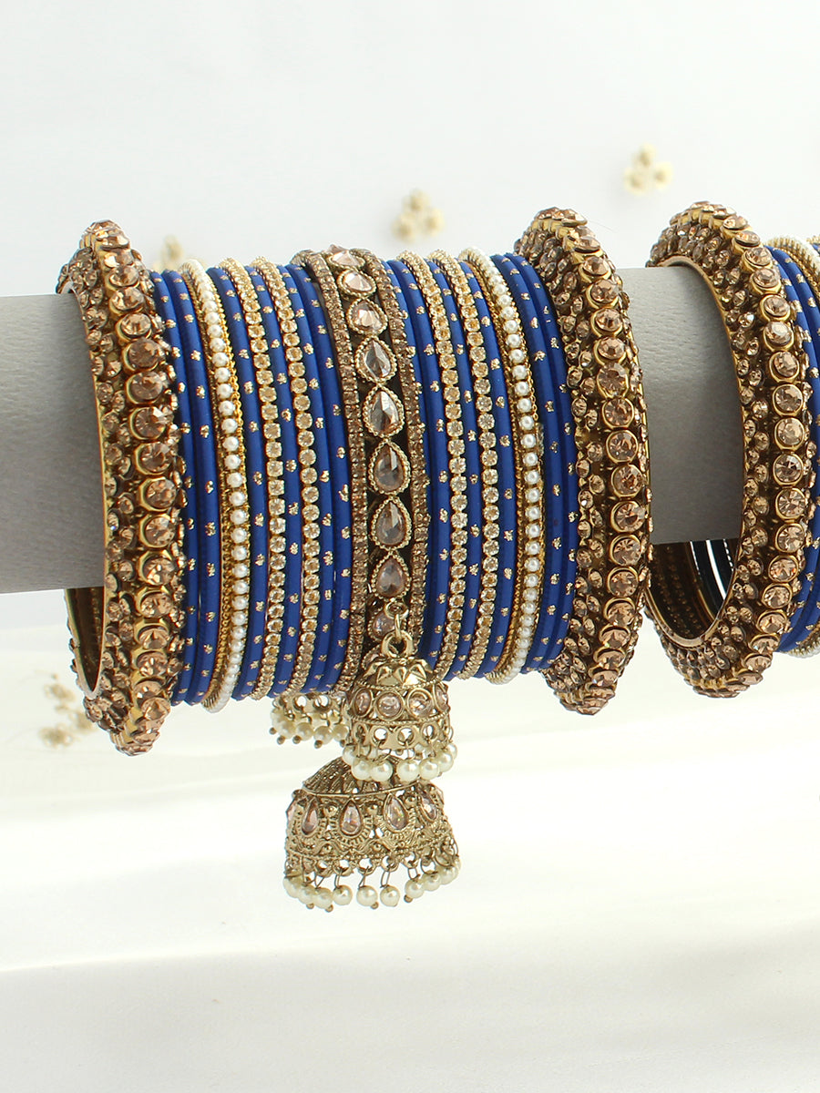 Dhanvi Bangle Set / Stack-Blue