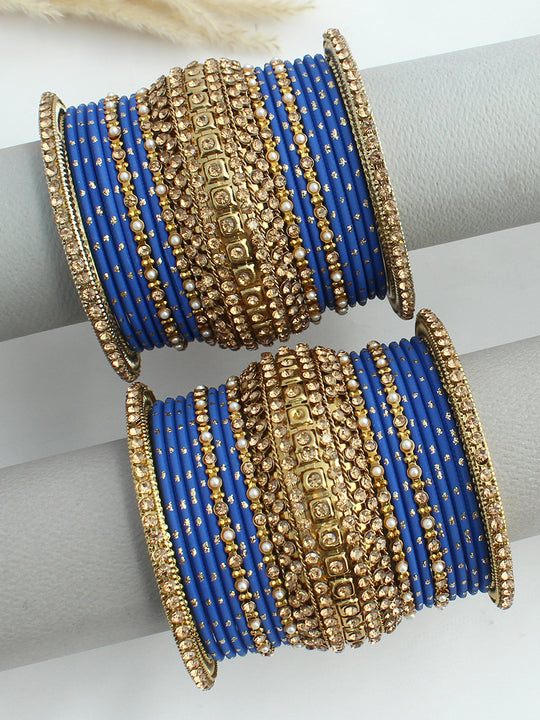 Sophia  Bangle set/ Stack-Blue