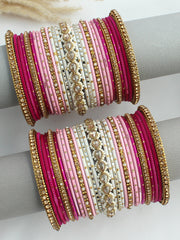 Anahita Bangle set / Stack-Pink