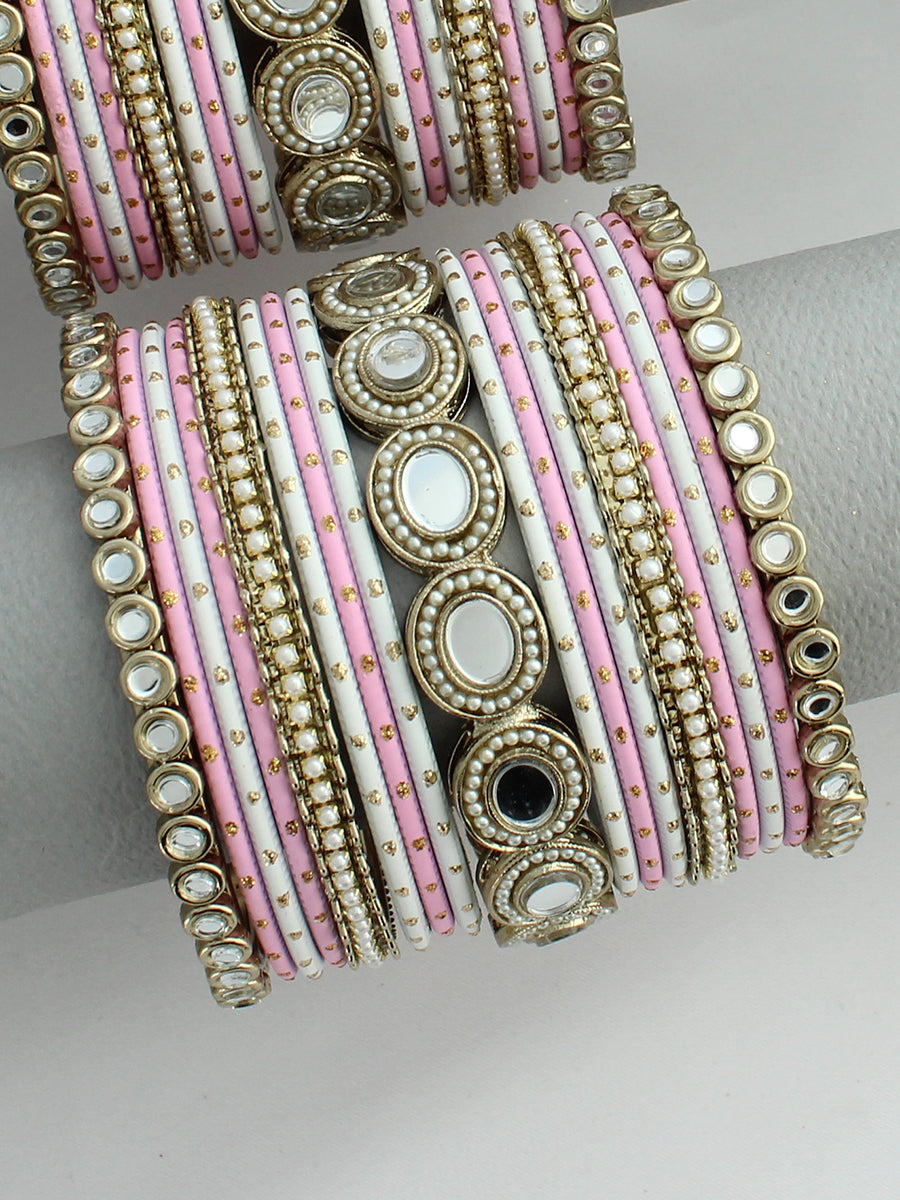 Sravya Bangle Set / Stack-Pink 