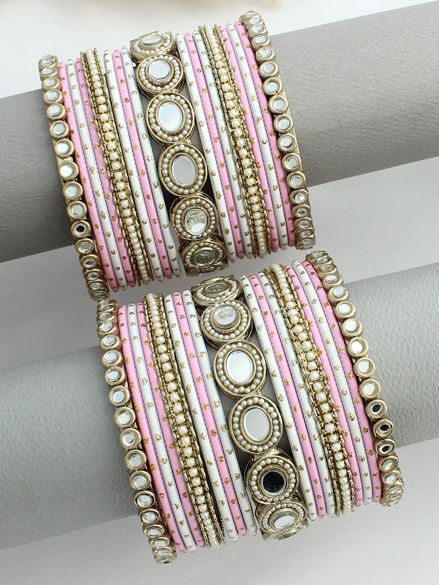 Sravya Bangle Set / Stack-Pink