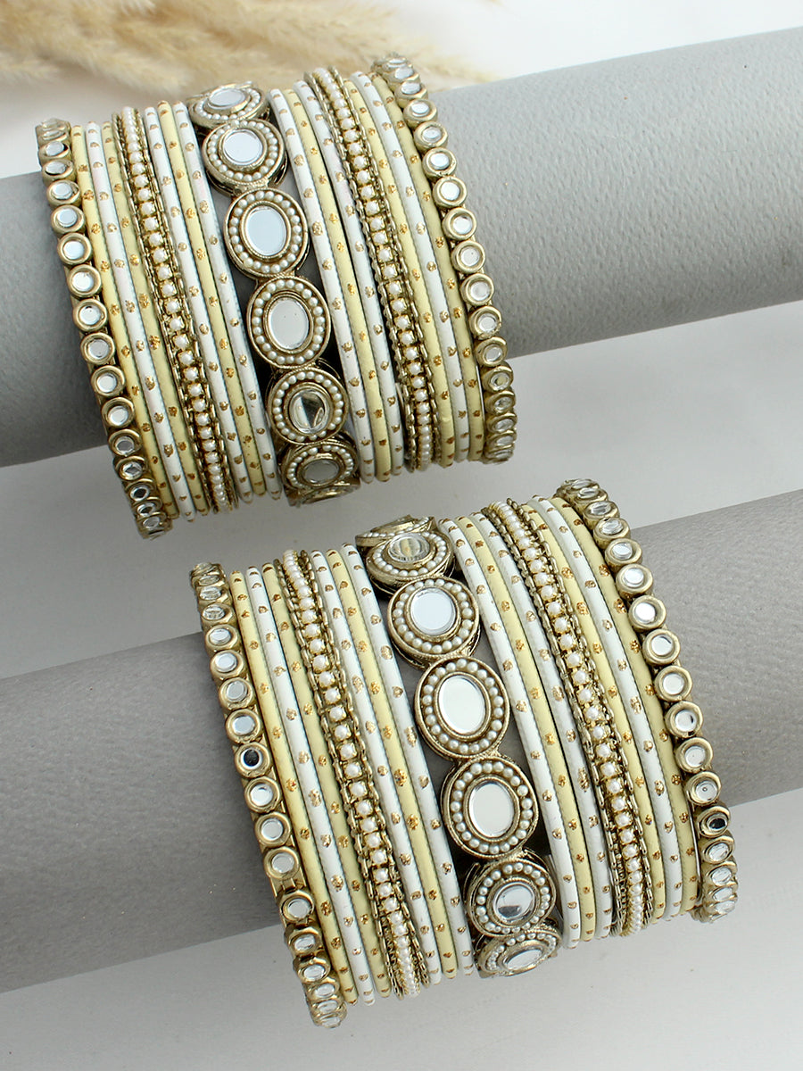 Sravya Bangle Set / Stack-Yellow 