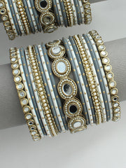 Sravya Bangle Set / Stack-Grey 