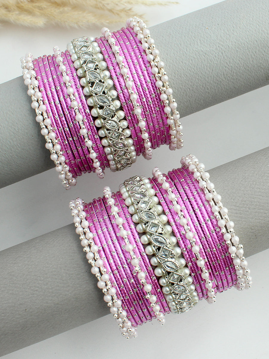 Afrida Bangle set / stack -Pink