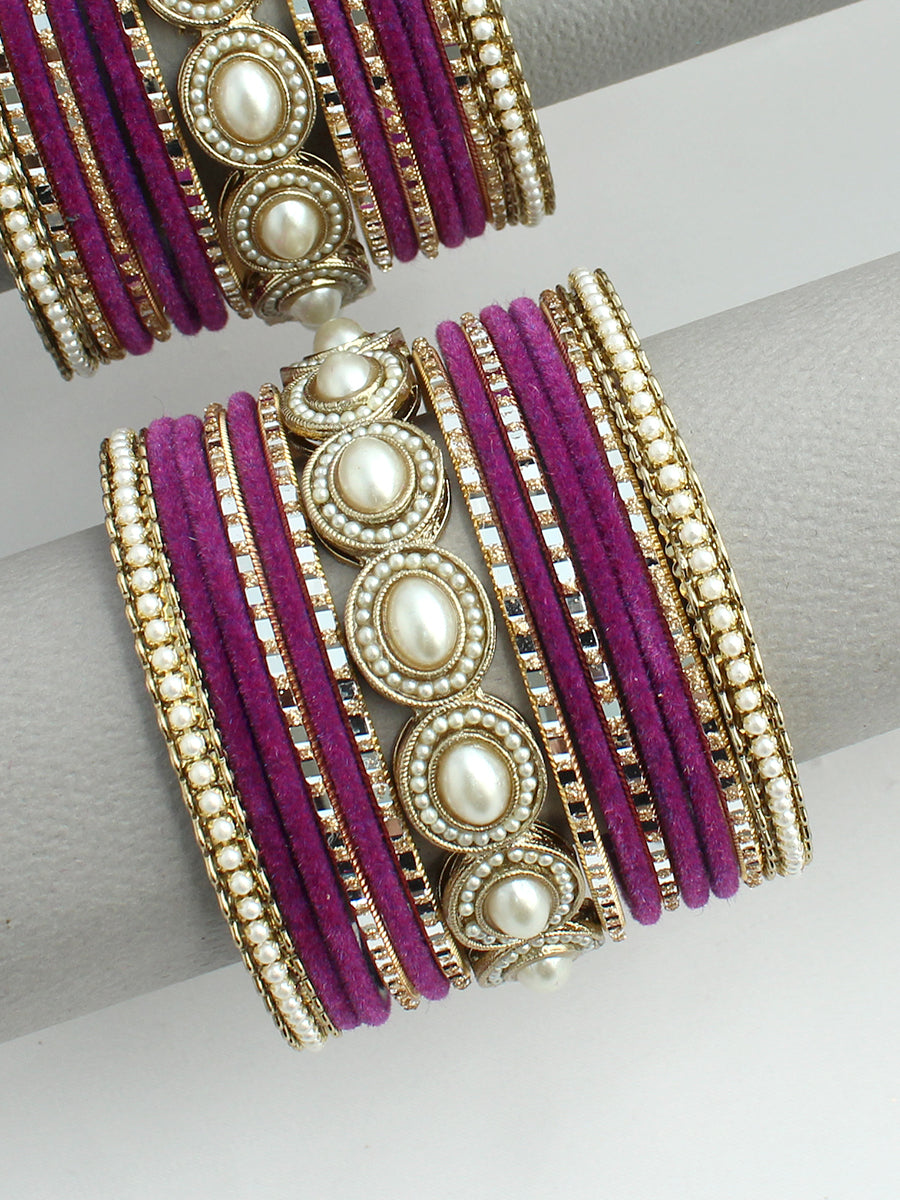 Preeti Bangle set / stack -Purple 